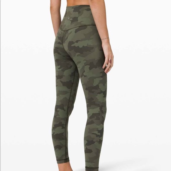 New Green Camo Lulu Align Leggings 